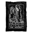 The Hermit Grim Reaper Tarot Card Blanket Gothic Halloween Decor (60" x 50")