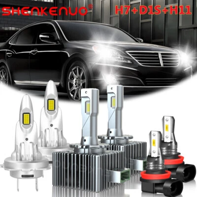 Faro de xenón LED HID Hi/Lo + luz antiniebla 6x bombillas para Hyundai Equus 2011-2013 Foto 1 de 4