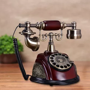 Teléfono antiguo vintage con marcación giratoria teléfono antiguo estilo europeo - Imagen 1 de 12