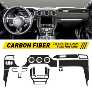 30PCS Carbon Fiber Full Set Interior Decoration Trim Kit For 2015+ Ford Mustang - Picture 1 of 17