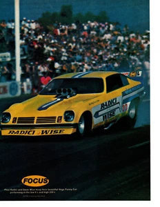 1974 VEGA FUNNY CAR DRAG RACING / RADICI & WISE ~ ORIG MAGAZINE PHOTO / PICTURE - Picture 1 of 1