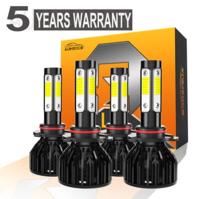 For Cadillac Eldorado Coupe 2-Door 1992-2002 LED Headlight High Low Bulbs Lights - Image 1 of 4