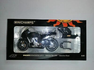 DUCATI DESMOSEDICI GP11 TEST VALENCIA 2010 VALENTINO ROSSI MINICHAMPS 1/12 - Immagine 1 di 3