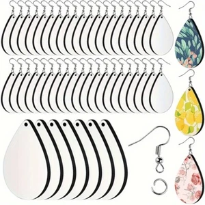 250Pcs DIY Sublimation Heat Transfer Unfinished Earrings Blank Bulk For Women - Picture 1 of 9