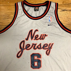 Nike New Jersey Nets Mens Kenyon Martin #6 Sewn NBA Basketball Throwback Sz 4XL - Picture 1 of 22