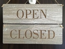 TARGA DECORAZIONE SCUDO Landhaus VINTAGE SHABBY Set + Open Closed Dekoschild