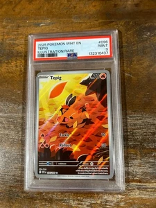 POKEMON 2025 White Flare Illustration Rare TEPIG #096 PSA 9 Mint RARE - Picture 1 of 2