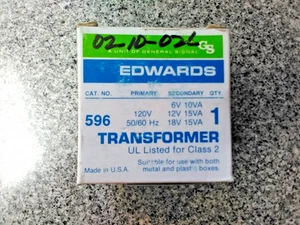 Edwards Signaling 596 Class 2 Trafo, 10 Va @ 6V AC, 15 VA @ 12V AC, 15 VA - Bild 1 von 4