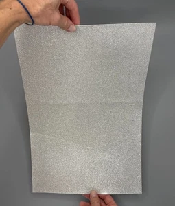 ⭕️ VINYLFOLIE 12X18" GLITZER WEISS FÜR ANGELRÖCKE TACKLE KÖDER DIY MATERIAL - Bild 1 von 9
