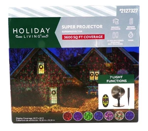 PROJECTOR Holiday Living Indoor-Outdoor Christmas 7 Light Functions & Remote New - Picture 1 of 4