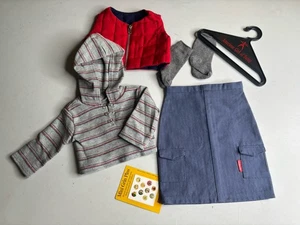 American Girl Urban Meet Outfit 90er Outfit Shirt, Weste, Rock, Socken Neu ohne Etikett - Bild 1 von 4