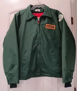Chaqueta Riverside De Colección con Masterliner Verde Grande EE. UU. Parches Otis Trabajo Mecánico - Imagen 1 de 21