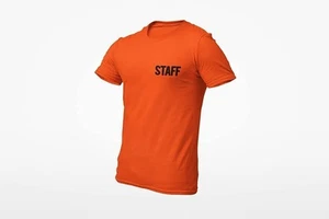 Camiseta para hombre Staff con serigrafía (impresión en el pecho y la espalda, naranja) - Imagen 1 de 6