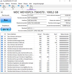 WD Blue 1TB 2,5" SATA HDD 5400RPM - CrystalDisk getestet - Guter Zustand WD10SPCX - Bild 1 von 2