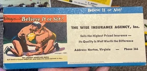 🔥Vintage 1949 'Ripley's Believe It Or Not' Cartón Tienda Bar Cartel Publicidad - Imagen 1 de 9