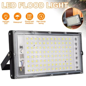 100W Watt LED Flood Light Outdoor Yard Spotlight Security Lamp Cool White - Picture 1 of 14
