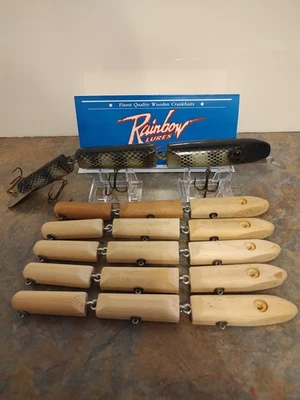 Lote: Vint. Señuelos Arco Iris Woody Wacker + (5) Señuelo Woody Wacker en Blanco + Folleto Foto 1 de 4