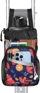 Crutch Accessories Bag Water-Resistant Storage Organizer Tote Bag Zipper Pouch - Picture 1 of 10