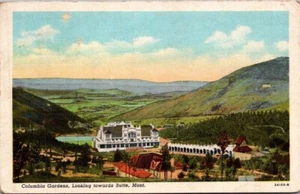 COLUMBIA GARDENS looking toward BUTTE, Montana MT c1942 linen Postcard - Imagen 1 de 2