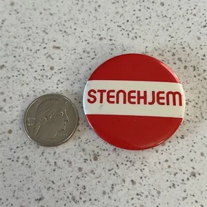Vintage Stenehjem Political Campaign Pinback Button #45649 - Picture 1 of 2
