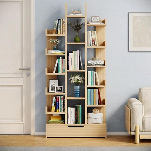 📚 18-Shelf Bookcase Oak Natural Storage Modern AU Stock Fast Ship ⚡ - Picture 1 of 7
