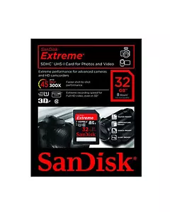 SanDisk Extreme 32GB UHS-I SDHC 45MB/s Class 10 Memory Card - SDSDX-032G RETAIL - Picture 1 of 2