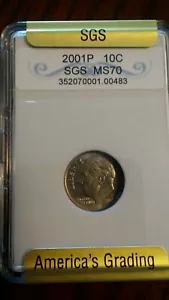 Moneda de diez centavos Roosevelt 2001-P - Imagen 1 de 2