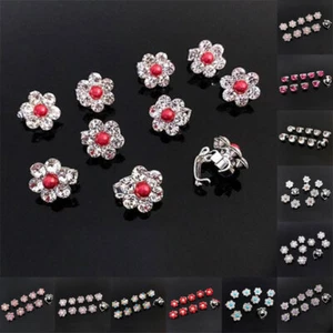 10Pcs/set Women Girls Small Flower Clips Mini Pearl Hair Claws Fashion Decor HOT - Picture 1 of 21