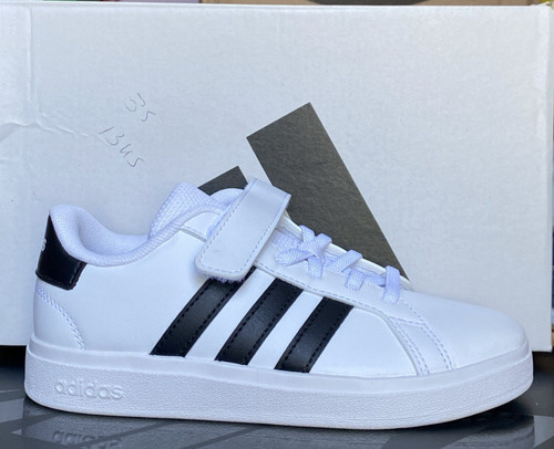 ADIDAS GRAND COURT 2.0 EL C PER BAMBINI BIANCO NERO TAGLIA 13K