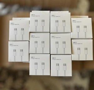 Lot of 10 Braided USB-C Charging Cables (1 m) For iPhone 16/15 Series/iPad - Picture 1 of 5