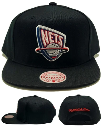 Brooklyn Nets New Mitchell & Ness HWC New Jersey Black Blue Era Snapback Hat Cap Cover