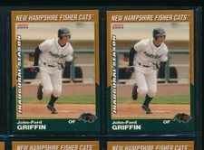 Lot (2) 2004 Choice #14 John-Ford Griffin New Hampshire Fisher Cats (BY45) SWSW6