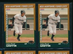 Lot (2) 2004 Choice #14 John-Ford Griffin New Hampshire Fisher Cats (BY45) SWSW6