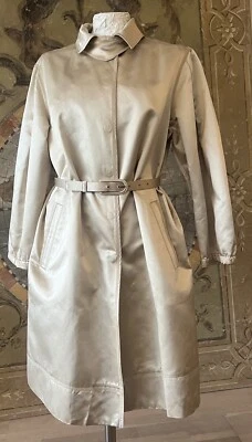Original Prada 100% Seidenmantel beige, IT 42 - Bild 1 von 4