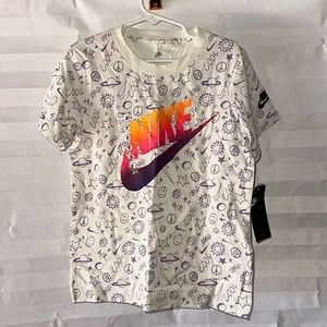 Nike Kid's Purple Graphic T-Shirt Short Sleeve Athletic Tee Size 7 - Picture 1 of 3