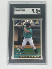 2000 Topps Traded Miguel Cabrera RC Rookie Card T40 SGC-9.5 MT+ Marlins