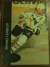 Mario Lemieux 1992-93 Parkhurst Hockey "Emerald Ice" Card #136~ HOF