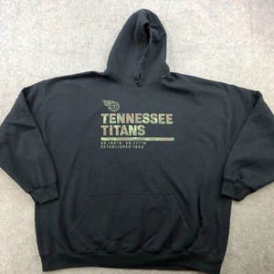 Tennessee Titans Hoodie Mens 3XL Black Camouflage Fleece Spell Out - Picture 1 of 10