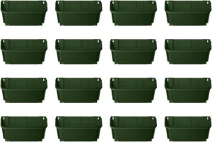 Vertical Garden Planter - 16 Pack, 13 Inch Wall Mounted Planter for Patio Outdoo - Picture 1 of 9