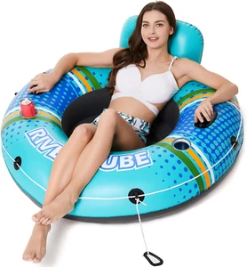 Tubo de río inflable de alta resistencia con 2 portavasos para adultos - Imagen 1 de 16