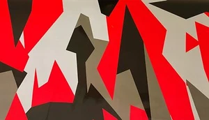  RED BLACK GRAY Camo Gloss Camouflage Vinyl Film Wrap + Free Tool Kit  - Picture 1 of 2
