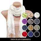 Thin Plain Looks Pashmina Scarf Wraps - Soft Silk Feeling!! -Stock From Sydney