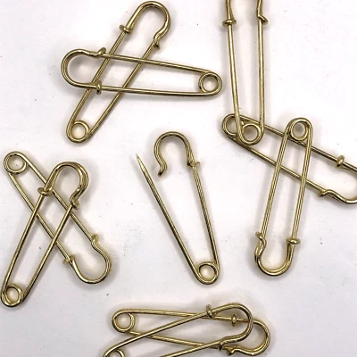 "10 2,5"" Pin de seguridad falda escocesa metal dorado latón color artesanía accesorio Lg" Foto 1 de 4
