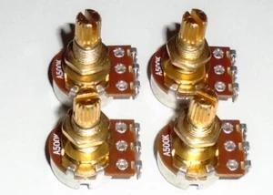 4 MINI POTENTIOMETRES A500k SPLIT SHAFT (log) - filetage 10mm - - Imagen 1 de 4