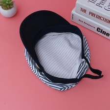 1pc Sea Captain's Hat Blue Stripe Cap Cosplay Adult Captain Hat Manian Style for