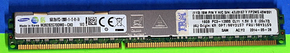 47J0237 IBM 46W0716 46W0718 M392B2G70DM0-YK0 Samsung 16GB PC3L-12800 Server RAM - Image 1 of 1