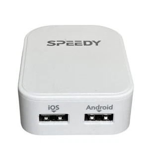 3-Pin 2 AMP Dual USB Port Fast Charging Folding Travel Wall Plug Charger Adapter - Picture 1 of 3