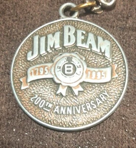 1795-1995 Vintage Jim Beam 200th Anniversary Keychain Medallion-39MM - Picture 1 of 4