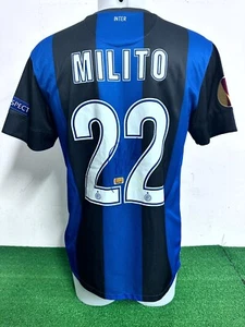 MAGLIA INTER MILITO NO MATCH WORN ISSUE SHIRT CAMISETA AUTOGRAFATA SIGNED COA - Foto 1 di 8