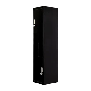 Black Two-Door L-shaped Office Gym Shed Storage Lockers - Picture 1 of 7